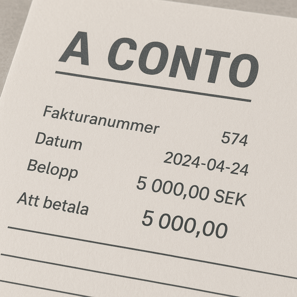 Vad är A conto? Definition och förklaring av begreppet