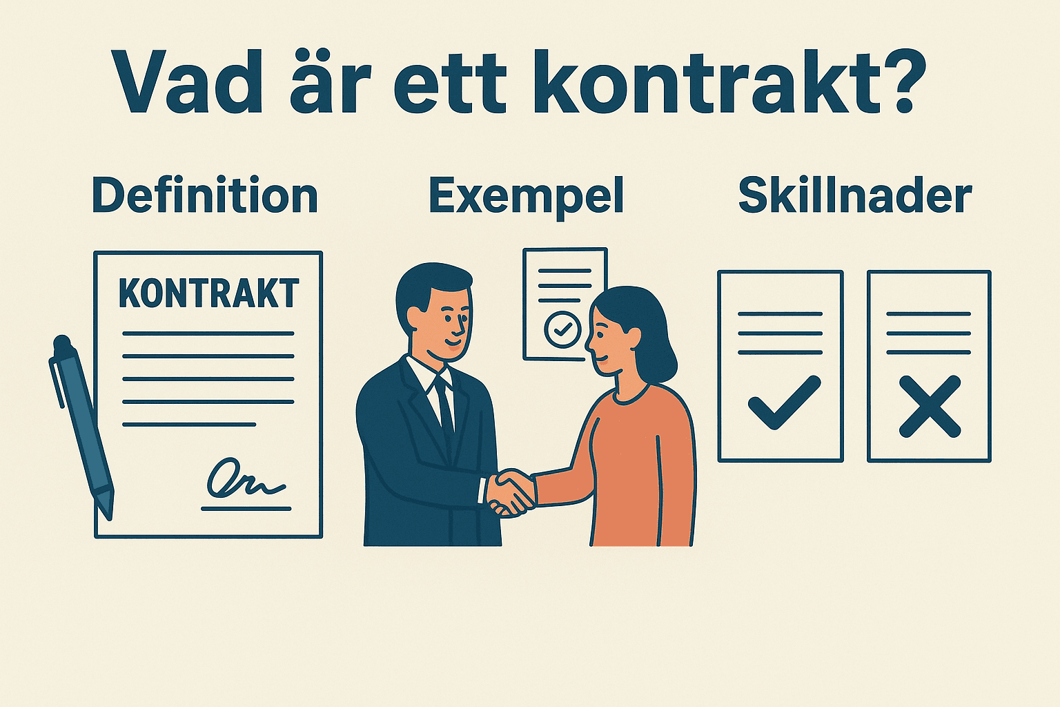Vad är ett kontrakt? Definition, exempel och skillnader