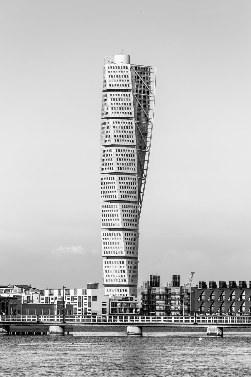 Turning Torso building in Malmö, Sweden.