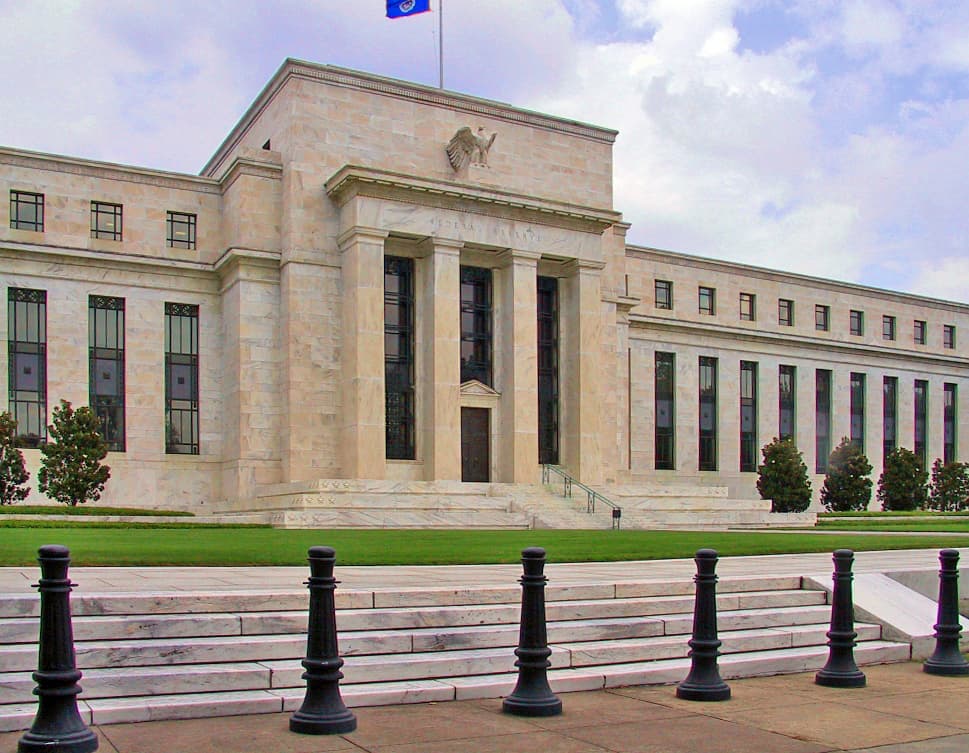 Byggnaden för Federal Reserve i Washington D.C.