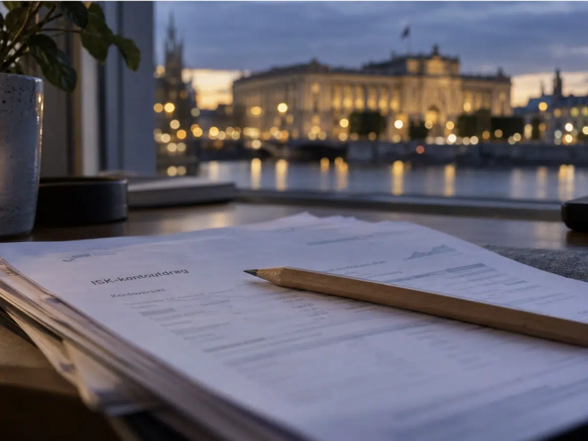 ISK-skatten efter valet - riksdagshuset i kvällsljus
